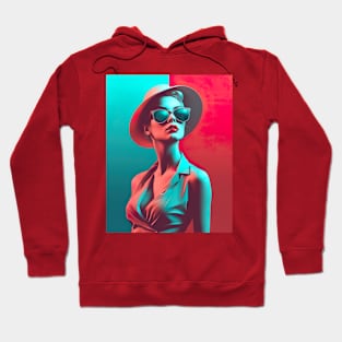 Minimalistic art of Fashion Girl, spas, casinos and salon bars Hoodie